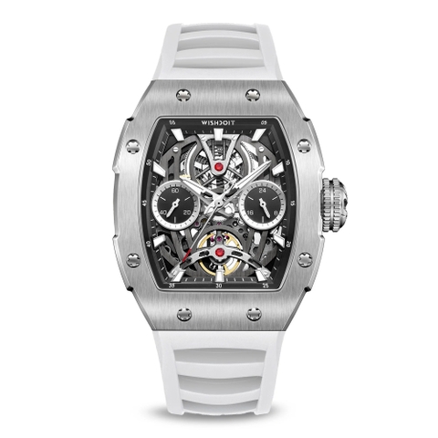THE PIONEER - SILVER WATCH (WHITE STRAP)