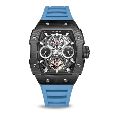 THE PIONEER - BLACK WATCH (LIGHT BLUE STRAP)