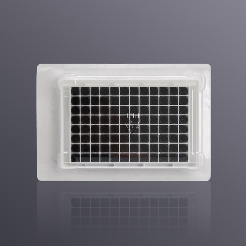 96-well detachable microtiter plate, black plate with black background, medium binding capacity, individually packaged