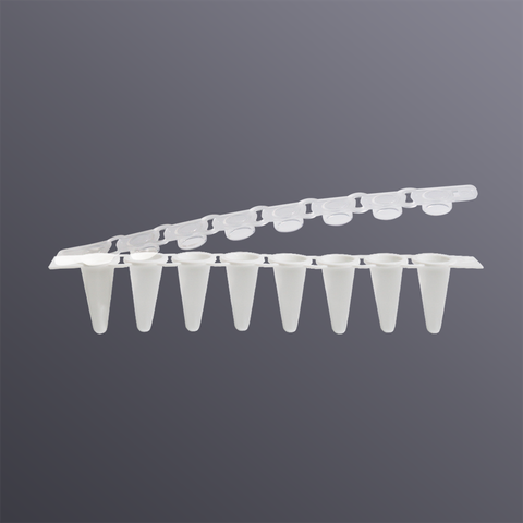 0.1ml eight-row tube with flat cap (including cap), white tube