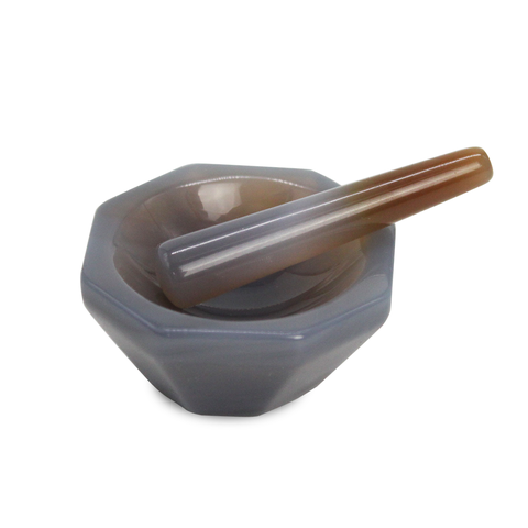 Cối chày mã não (Agate Mortar), xay nghiền mẫu