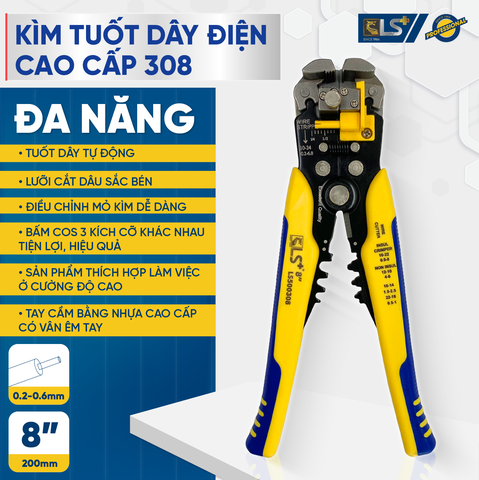 Kìm tuốt dây đa năng cao cấp 308 LS+