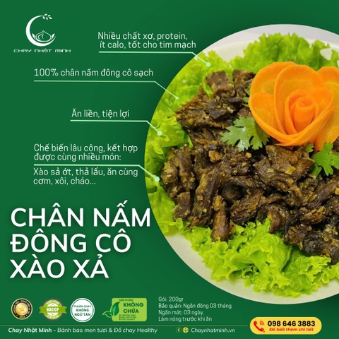 Chân nấm đông cô xào sả
