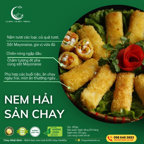 Nem hải sản tẩm bột chiên xù chay