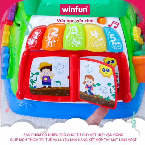 Khối lập phương phát nhạc, bằng nhựa, mã hàng: 000631, nhãn hiệu: Winfun