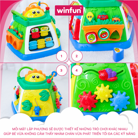 Khối lập phương phát nhạc, bằng nhựa, mã hàng: 000631, nhãn hiệu: Winfun