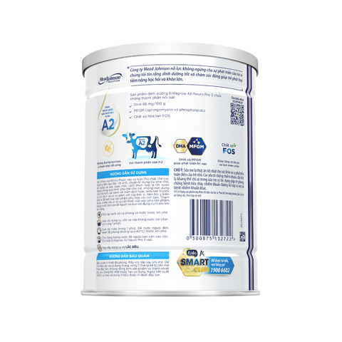 EG3800O - SPDD ENFAGROW AII NEUROPRO 3 CHO TRẺ TỪ 1-6 TUỔI 800G