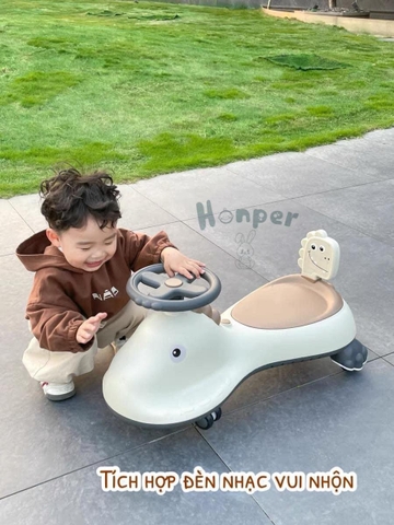 Xe Lắc Honper Khủng long  HP814 ( Hồng- nâu- Xanh )