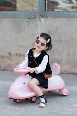 Xe Lắc Honper Khủng long  HP814 ( Hồng- nâu- Xanh )