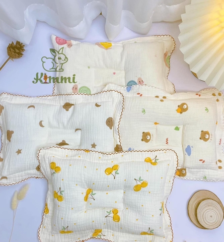 Gối  Xô Muslin  Sơ Sinh KIMMI
