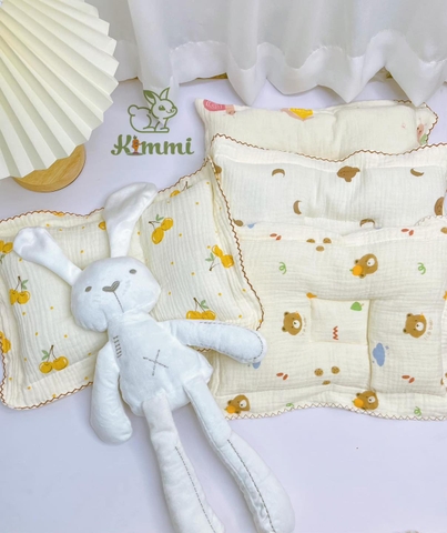 Gối  Xô Muslin  Sơ Sinh KIMMI