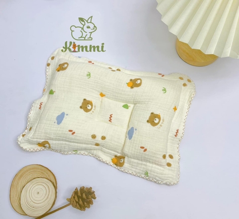 Gối  Xô Muslin  Sơ Sinh KIMMI