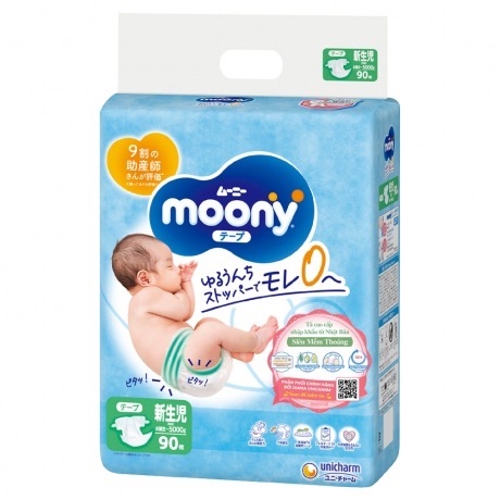 Tã dán Moony size NB62