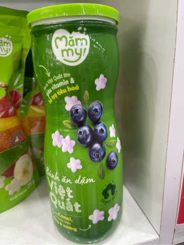 Bánh Ăn Dặm Hình Sao - Việt quất Mămmy Hũ 50g