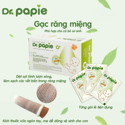 Gạc răng miệng Dr.Papie (30 gói/hộp)