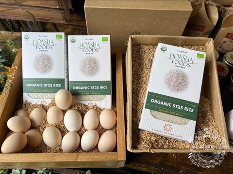 Gạo Trắng Hữu Cơ ST25 Hoa Sữa  1kg