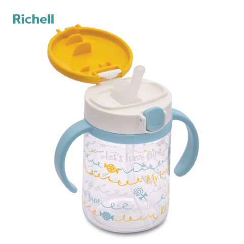 Bình Ống Hút Richell  AQ 200ml- Màu Vàng