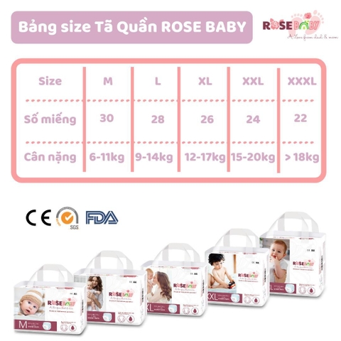 Bỉm Rose XXXL Quần