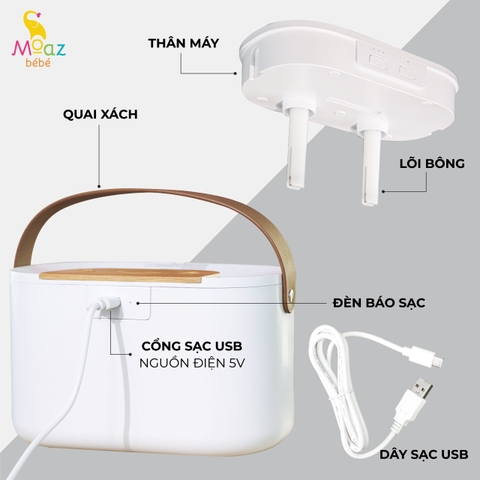 Máy tạo ẩm không khí, nhãn hiệu: Moaz BéBé. Model: MB - 065