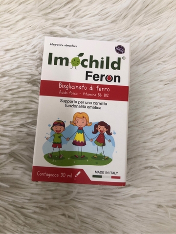 Thực phẩm bảo vệ sức khỏe Imochild Feron( chi 30ml, số lô : 3862, HSD 11/2026)