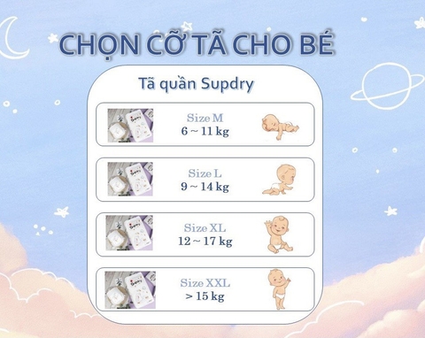 Bỉm Supdry dạng dán size S74