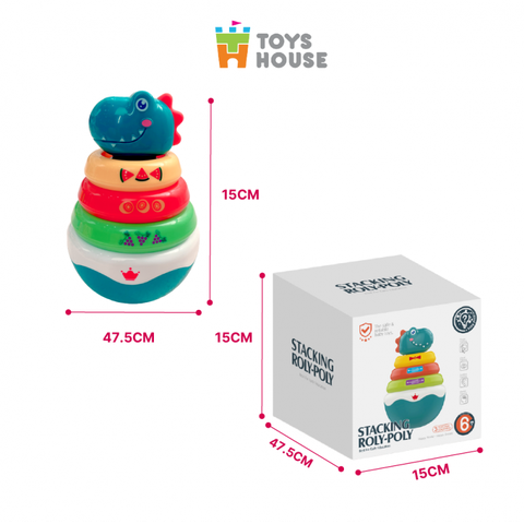 Lật Đật Kết  Hợp Vòng Xúc xắc  Xếp Chồng  Toyshouse  HE0298