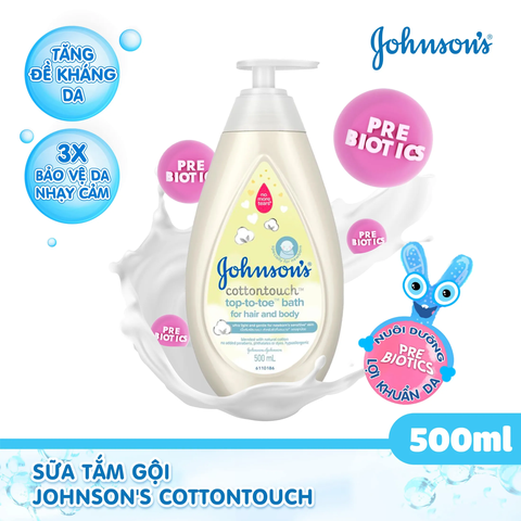 Tắm Gội JOHNSONS 500ml Cottontouch