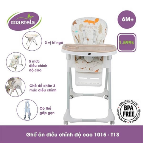 Ghế Ăn Dặm Mastela 1015-T13 Màu Be Hình Cáo