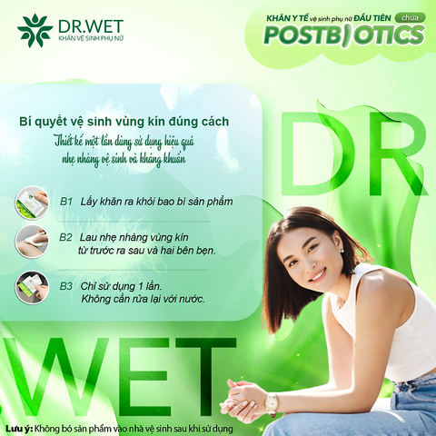 Khăn vệ sinh phụ nữ DR.WET (25 gói)
