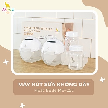 Máy hút sữa không dây, nhãn hiệu: Moaz BéBé. Model: MB - 052
