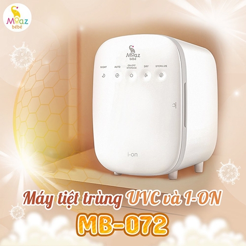 Máy tiệt trùng bằng tia UVC, sấy khô bằng khí nóng, nhãn hiệu: Moaz BéBé. Model: MB - 072
