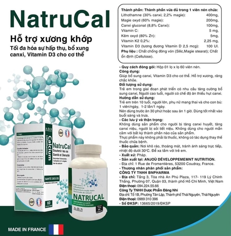 Calcium Natru cal 60 v