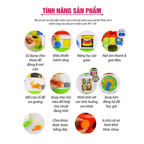 ngôi nhà thả hình khối có nhạc winfun