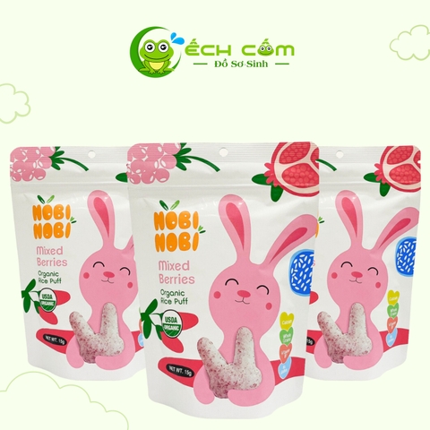 Bánh Gạo  Ăn dặm Hữu Cơ NOBI 15 g Vị  Quả Mọng