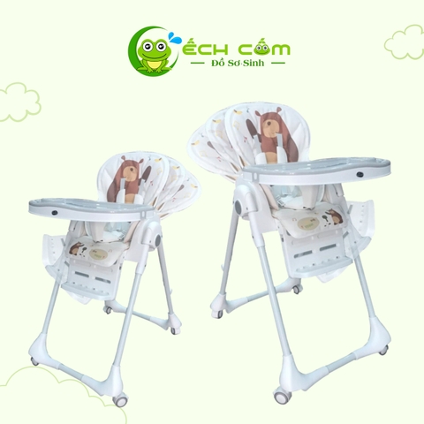 Ghế ăn dặm Mastela 0619 mã 1015-T15 màu trắng hình gấu