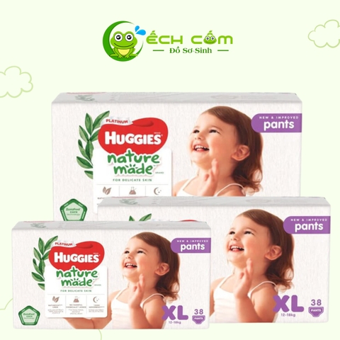 Tã Quần Siêu cao cấp Huggies Natmade cỡ XL38*2