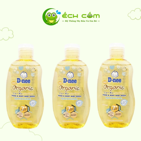 Tắm gội toàn thân Em Bé D-nee Organic vàng 380ml
