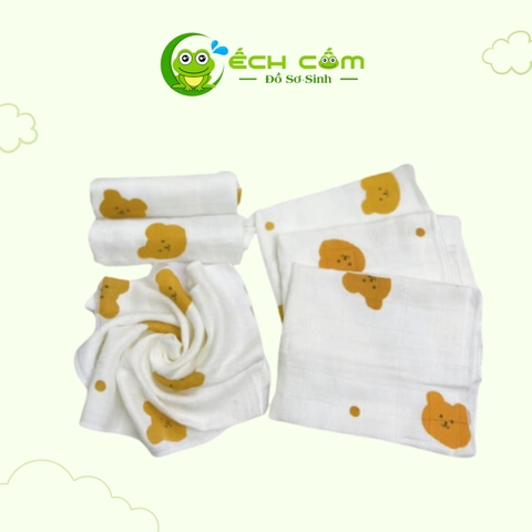 Hộp 6 Khăn Sữa Sợi Tre Cao Cấp  KIMMI