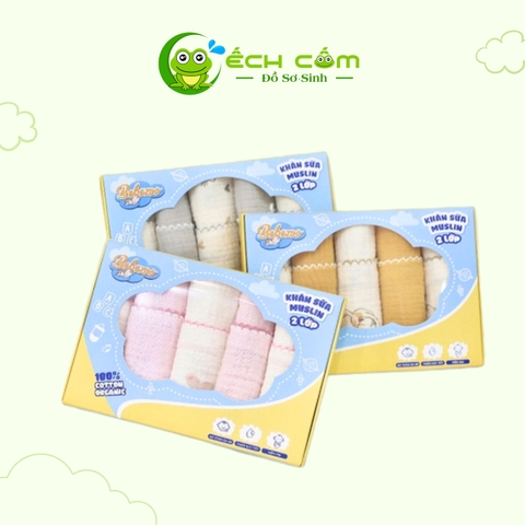 Hộp 5 Khăn Sữa Muslin  2 Lớp Bebezoo