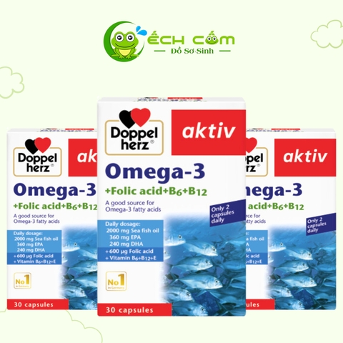 Thực phẩm bảo vệ sức khỏe Omega-3 + Folic acid +B6+B12