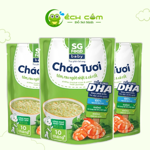 Cháo tươi baby  (tôm -rau ngót nhật _ cà rốt )