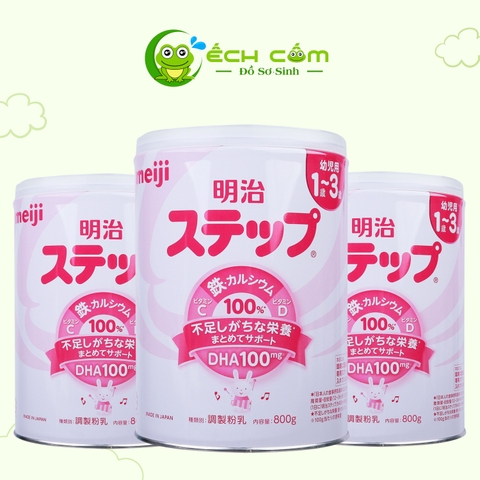 SPDD công thức với mục đích ăn bổ sung cho trẻ từ 1-3 tuổi baby formula, Meiji Step, đóng gói 800g/lon, 2lon/túi (túi=BAG), 4 túi/thùng