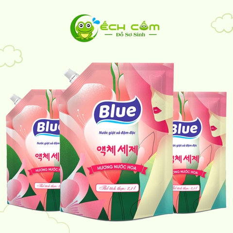 Nước Giặt Xả Blue Đậm Đặc Hương Nước Hoa Túi 2,1L