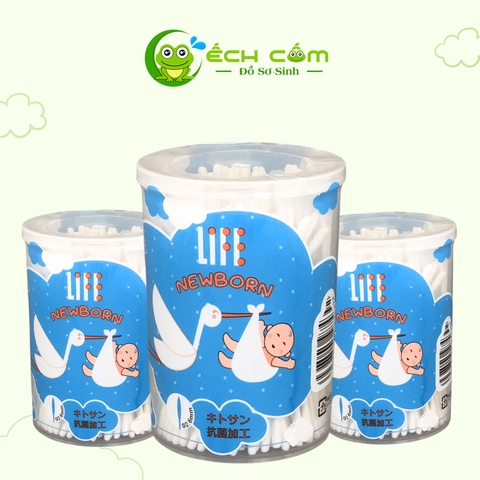Tăm bông Life Baby hộp nhựa 200 chiếc_8042