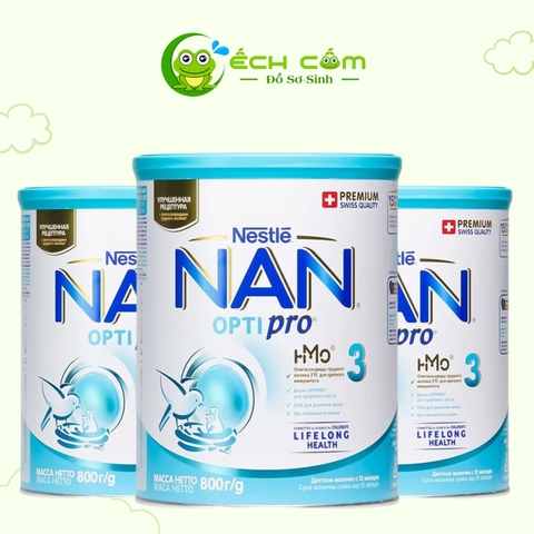 Sản phẩm dinh dưỡng NAN 3 Optipro, cho trẻ từ 12-18 tháng tuổi, hộp 800g
