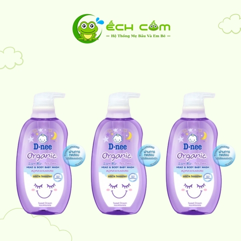 Tắm gội toàn thân Em Bé D-nee Organic tím 380ml