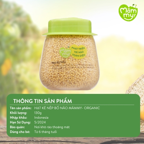 Hạt Hữu Cơ Măm my 110g Hạt Kê Nếp