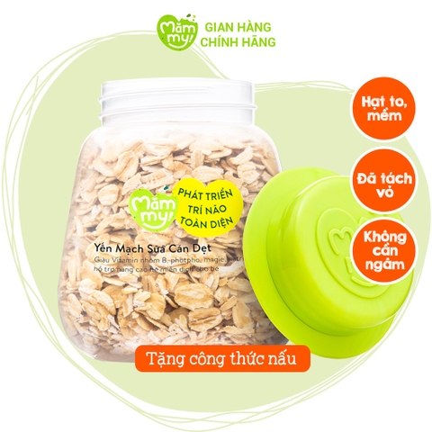 Hạt Hữu Cơ Măm my 110g  Yến Mạch Sữa cán dẹt