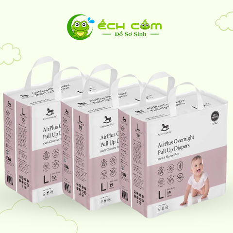 Bỉm tã quần đêm Applecrumby AirPlus Overnight Pull Up Diapers L19 SIZE L