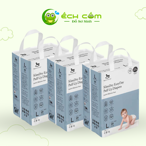 Bỉm tã quần ban ngày Applecrumby SlimDry EasyDay Pull Up Diapers L17(Mini)